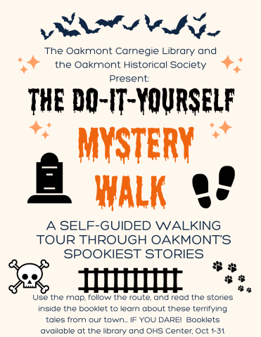 Mystery Walk flyer with event description