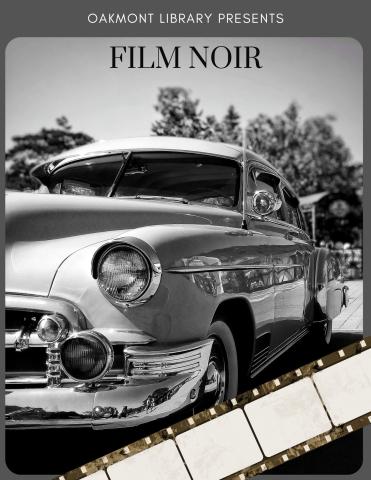 Classic car with film reel running across 