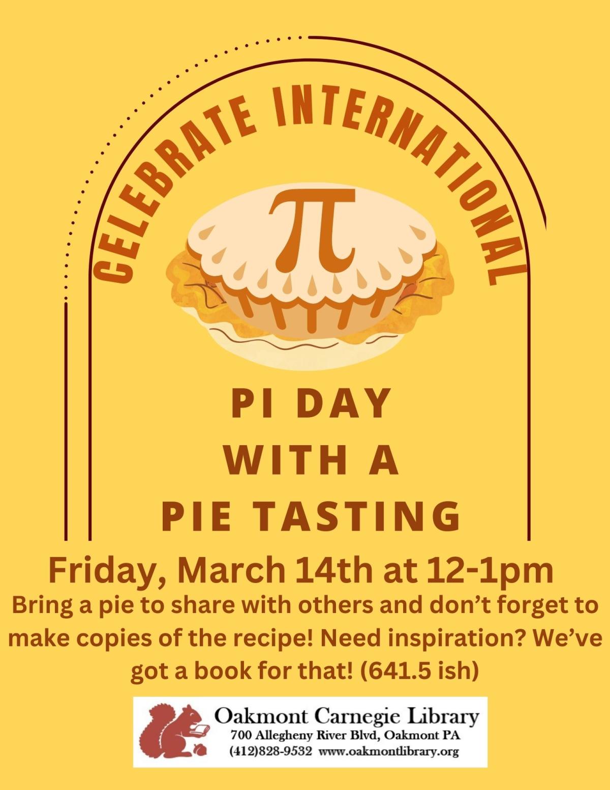 Pi Day Pie Tasting