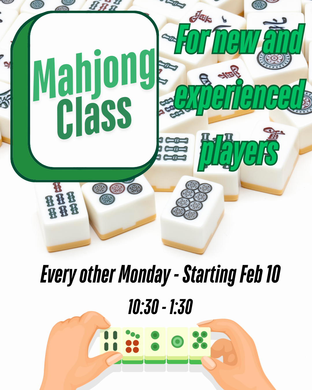 Mahjong tiles with class information 